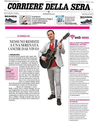 Il Corriere della Sera dedica un articolo in prima pagina alla Serenata di Nozze in Musica
