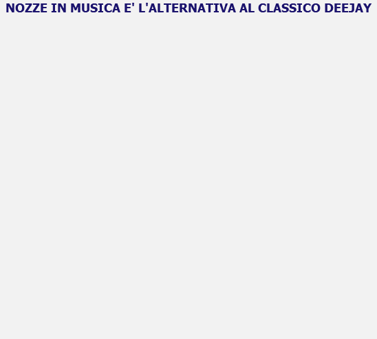 NOZZE IN MUSICA E' L'ALTERNATIVA AL CLASSICO DEEJAY 